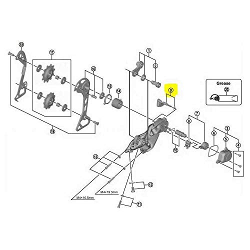 Shimano RD-M7000-11 switch lever unit and fixing plate