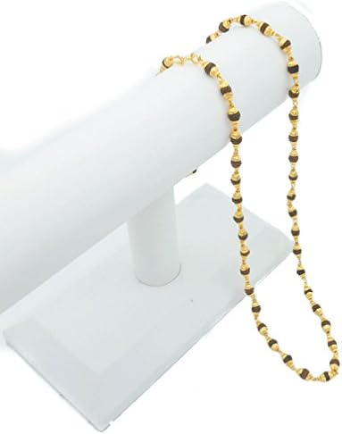 Rudraksha Mala-Necklace With Golden Cupping