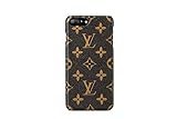 iPhone 7 Plus Case, iPhone 8 Plus Case, New Elegant Luxury PU Leather Monogram Pattern Classic Style Cover Case For Apple iPhone 7 Plus iPhone 8 Plus (Large logo)
