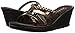 Skechers Women's Cali Rumblers-Social Butterfly Wedge Sandal, Bronze Rhinestone, 7 M US