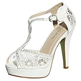 Top Moda Hy-5 Open Toe Crochet High Heel Sandals