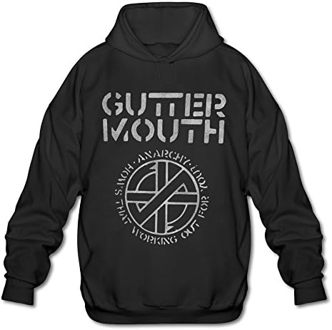 SHJQ Men's Hoodies Guttermouth Black Size XXL