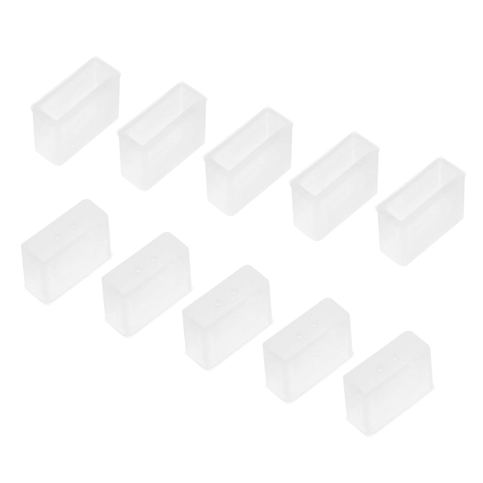 YOKIVE 100 Pcs Silicone Plug, LED Tube Strip End Cap Cover Waterproof with 2 Holes, Great for Office, Home (White, Fit for 5050 12mm Wide Strip)