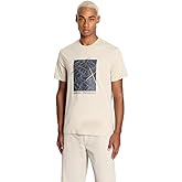 Armani Exchange Mens Regular Fit Crew Neck Cotton Jersey Metallic Logo Graphic Tee