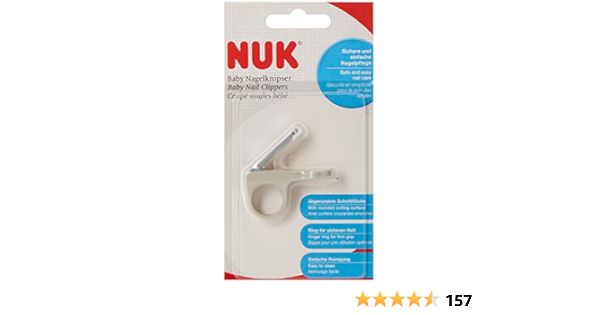 Amazon Com Nuk Baby Nail Clipper Cuts Tiny Baby Nails Easily Safe Thanks To Finger Ring For A Secure Fit And Rounded Cut Surface Gray Baby