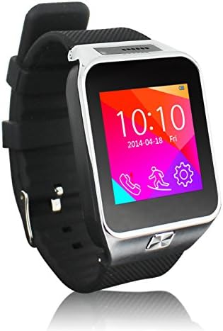 1.3MP Camera 1.54 Inch Pedometer Bluetooth Smart Watch and Watch Phone for Android Samsung S5 S6 HTC M8 M9 Huawei (Silver)