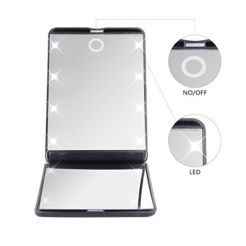 Ducare portable vanity mirror led lighted lights 8 hand…