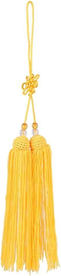 Alomejor Chinese Tassel Tai Chi Sword Tassel Chinese Kungfu Sword Tassel for Taiji Sword Home Handing Decoration(Yellow)