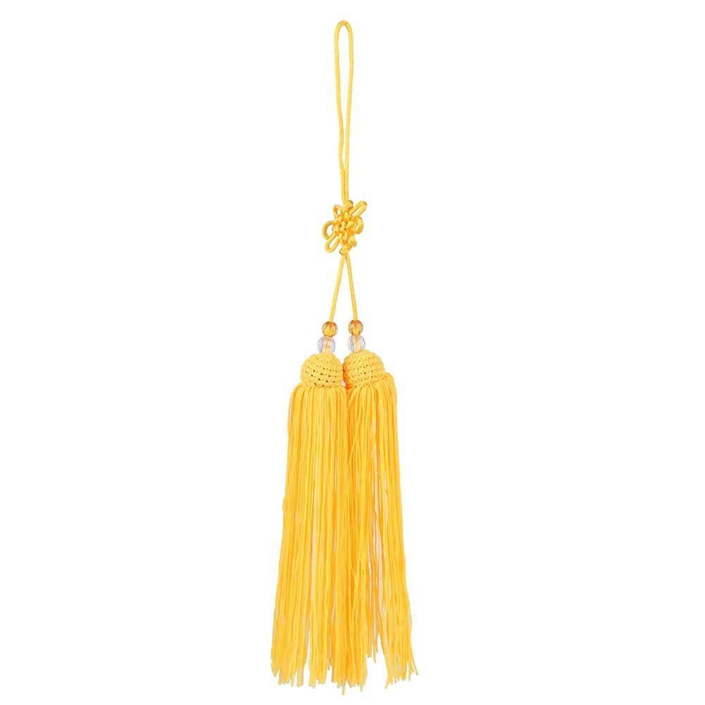 Alomejor Chinese Tassel Tai Chi Sword Tassel Chinese Kungfu Sword Tassel for Taiji Sword Home Handing Decoration(Yellow)