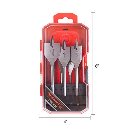 Spade Drill Bit Set, Carbon Steel Build Paddle Bits for High Speed