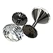 Hipiwe 2 Packs Glass Crystal Curtain Holder, 60mm Curtain Hook, Window Drapery Tie Backs Clips, Wall Cap Coat Hook Hanger Tassel Holder (Black)