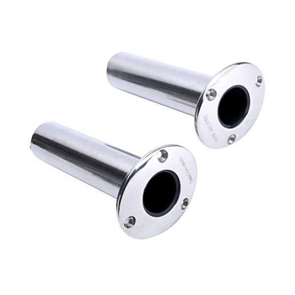 Set-of-2-Amarine-made-Heavy-Duty-Stainless-Steel-316-Deluxe-Rod-Holders-with-Drain-Flush-Mount-Fishing-Rod-Pole-Holders-90-Degree