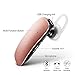 Bluetooth Earpiece for Cell Phones - GLCON Voice Command Bluetooth Headset Wireless Earbuds for iPhone Samsung Android - Hands Free Bluetooth Headphones with Mic for Trucker Driver Workout (Rose Gold)