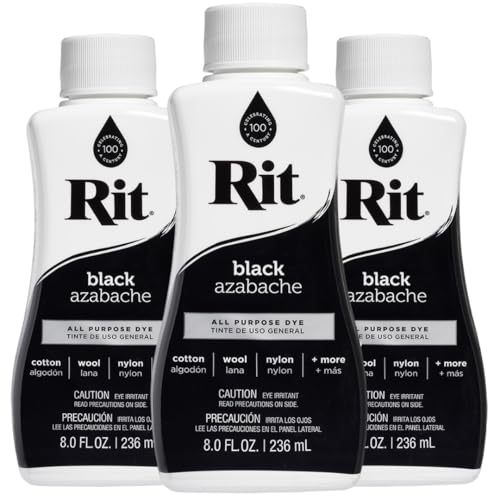 Rit All-Purpose Liquid Dye, Black, 3-Pack