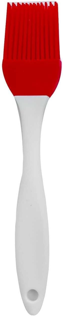 Ashley Silicook Silicone Basting & Pastry Brush in Bright Red, Dishwasher Safe