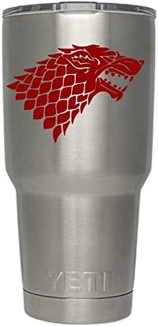 Games of Thrones Decals for Yeti cups RED (Tumbler not included) - Sticker for Tumbler - Decals for tumblers - Cup Decals - Mug Decals - Car Sticker - Car Decal - Window Sticker - Auto decals - (Red)
