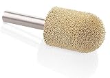 Kutzall Original Ball Nose Rotary Burr, 1/4" Shaft, Fine - Woodworking Attachment for Bosch, DeWalt, Milwaukee, Makita. Abrasive Tungsten Carbide, 3/4" (19mm) Dia. X 1-1/8" (28.5mm) Length, BN-34G