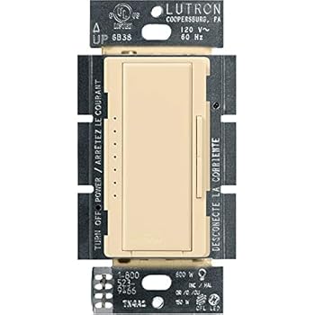 Lutron Maestro C.L Dimmer Switch for Dimmable LED, Halogen & Incandescent Bulbs, Single-Pole or Multi-Location, MACL-153M-LA, Light Almond