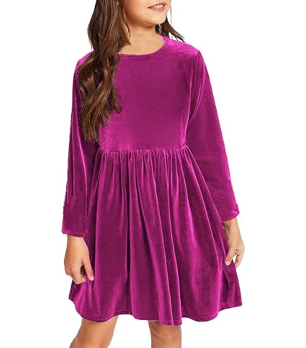 Pink and Violet Velvet Santa Dress with Purse Red/White 2T: Clothing, Shoes & Jewelry