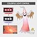 VIVOHOME 8FT Halloween Inflatable Yard Decor, Giant Red Ghost, Outdoor Blow Up with Built-in LED Light for Lawn, Garden, Party