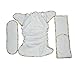 Heavy Wetter Bamboo / Organic Cotton One Size Fitted Diapers with 2 Inserts (Fits 7-25lbs) (2 Pack)