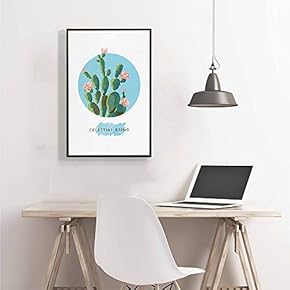 Framed Canvas Home Artwork Decoration Nordic Style Plants Canvas Wall Art for Living Room, Bedroom - 16x24 inches