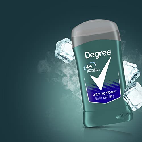 DEGREE MEN ORIGINAL ALUMINUM FREE DEODORANT FOR MEN, 48-HOUR ODOR PROTECTION, ARCTIC EDGE 3 OUNCE (PACK OF 6)