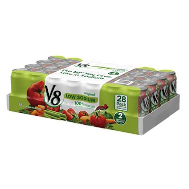 V8 Original Low Sodium Vegetable Juice (11.5 oz. cans, 28 ct.) (pack of 2)