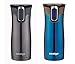 Contigo Autoseal West Loop Stainless Steel Travel Mug with Easy-clean Lid, 16-ounce, Monaco / Gun Metal, 2-pack