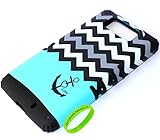 Motorola Droid Ultra XT1080 / Maxx XT1080M - HARD & SOFT RUBBER HYBRID HIGH IMPACT CASE (Mint Blue/Black)