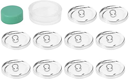 Cikonielf Cover Buttons Kit Self Cover Buttons with Flat Backs DIY Handmade Crafts Buckle Making Tools (30mm, 10pcs)