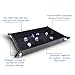 RNK Gaming Folding Dice Tray PU Leather and Black Velvet Rectangle for Dice Rolling Games Like DND d&d