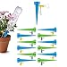 SIMENMAX 12 PCS Plant Spikes System with Slow Release Control Valve Switch Self Irrigation Watering Drip Devices for Outdoor Indoor Flower or Vegetables