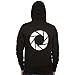JINX Portal 2 Men's Aperture 80's Logo Zip-Up Hoodie (Black, Large)
