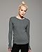 Ladies' 1x1 Rib Long Sleeve T-shirt, Color: Black, Size: Medium