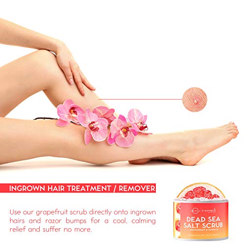 O Naturals Exfoliating Dead Sea Salt Grapefruit Essential Oil Face Body
