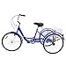 H&ZT Tricycle 1-Speed Trike Cruiser Bike 3 Wheeled Bicycle w/Large Basket and Maintenance Tools, Teenager Men’s Women’s Cruiser Bicycles (Blue, 1 Speed, 20″)thumb 4