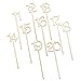 OULII Wooden Table Numbers with Holder Base for Wedding or Home Decoration, 11 to 20, Pack of 10