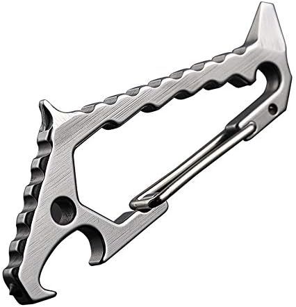 ステンレス鋼マルチツールキーホルダーボトルオープナー付き 新生活 サメカラビナ窓ブレーカーレンチドライバー Edc 吊りバックルサバイバルツール のためにホームアウトドアキャンプハイキング