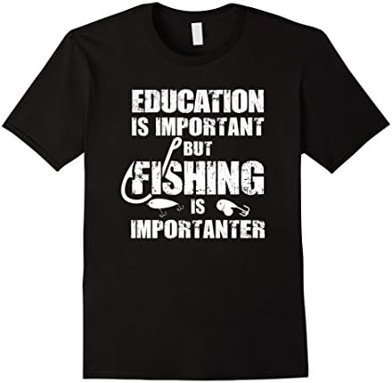 Mens Education Is Important But Fishing Is Importanter XL Black