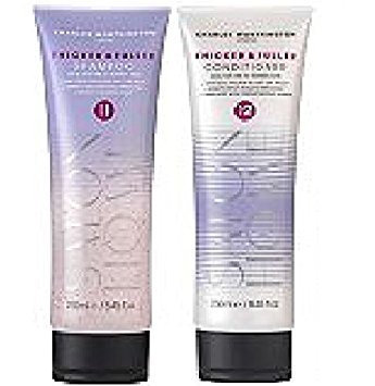 (2 PACK) Charles Worthington Thicker & Fuller Shampoo x 250ml, & Thicker & Fuller Conditioner x 250ml