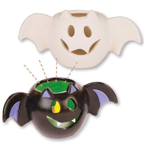 Baker Ross AV3692 - Pack of 3, Bat Ceramic Tealight Holders Perfect For Children's Arts, Crafts And Decorating For Boys And Girls
