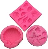 Okallo Products Silicone Seashell Mold MEGA 3 Pack - For Making Chocolate and Candy Sea Shells