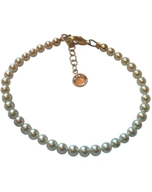Elegant White Swarovski Baby Pearl Bracelet, Extra Large