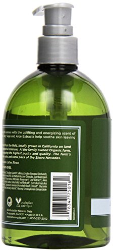 Nature's Gate Organics Liquid Hand Soap, Lemon Grass & Clary Sage, 12 oz