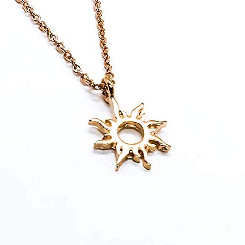Rose Gold Tone Sunshine Pendant Necklace Handmade: Amazon ...