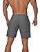 YoungLA Men's Yoga Running Shorts w/Zipper Pockets Grey Large