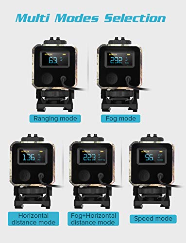 BOBLOV 700m Mini Rifle Scope Mounted Range Finder Tactical Outdoor Hunting Shooting Rangefinder Archery Crossbow Sight Target Speed Measurer with Rail Mount Lightweight (Camouflage)