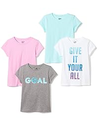 Camisetas de manga corta para niños pequeños y niños de Zebra manchada, paquete de 4