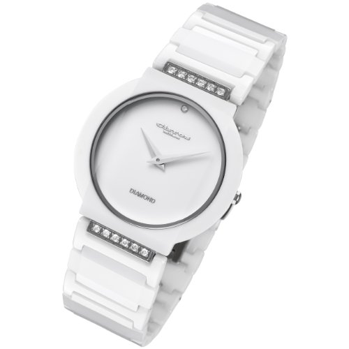 Cirros Luxury Unisex White Ceramic Watch with Diamond Model 2280GW